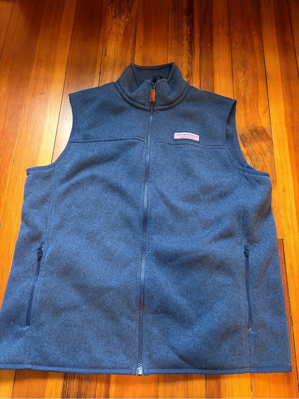 Vineyard Vines Kids XL (16) Navy Fleece Vest with Full Zip